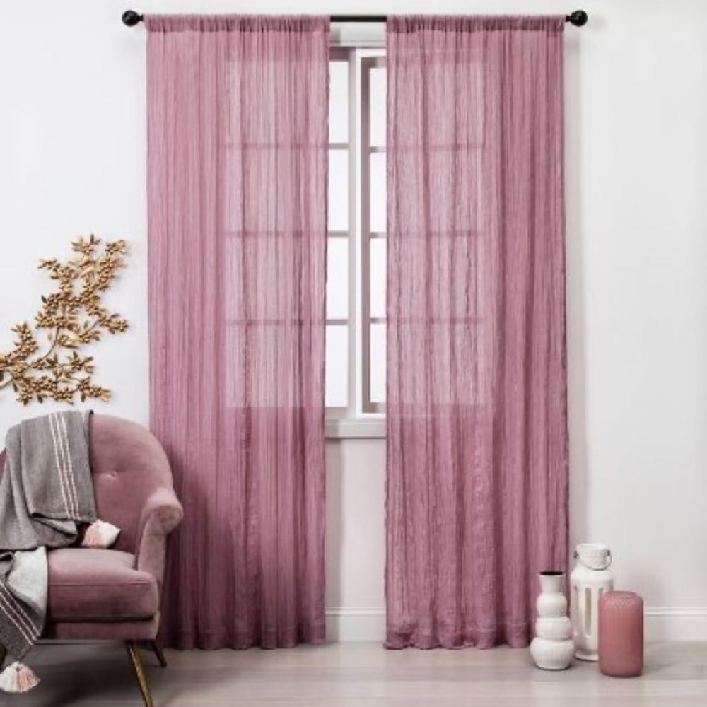 Opalhouse Pink Sheer Curtains